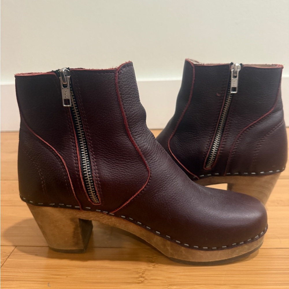 Maguba Burgundy/Oxblood clog bootie